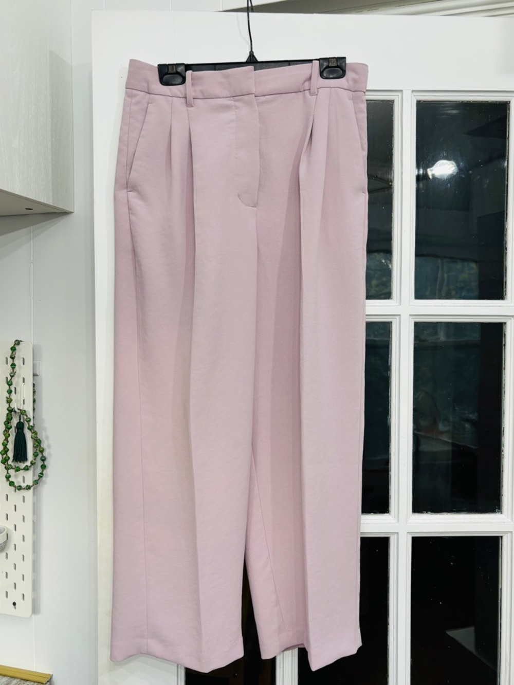 Aritzia Wilfred The Effortless Pants Pleated High Waist Wide Leg Lavender Medium